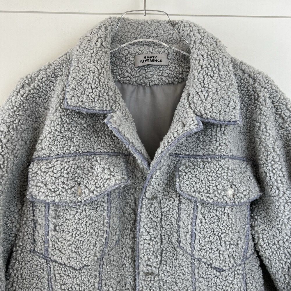 Smiley Sherpa Jacket Cashmere Rabbit Hair Men's Small (fits loose) - Picture 5 of 16